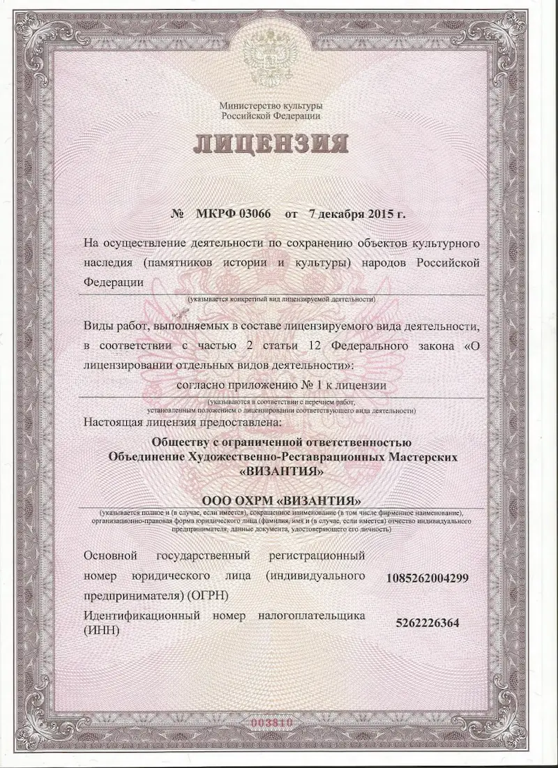 Лицензия Фото 1