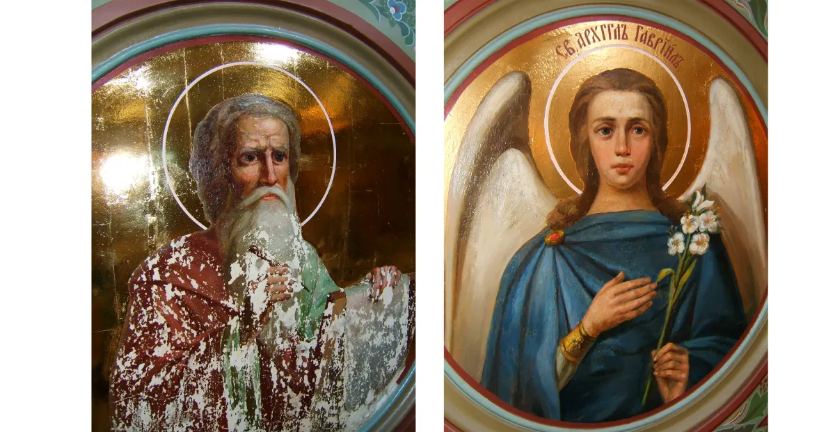 После реставрации икон