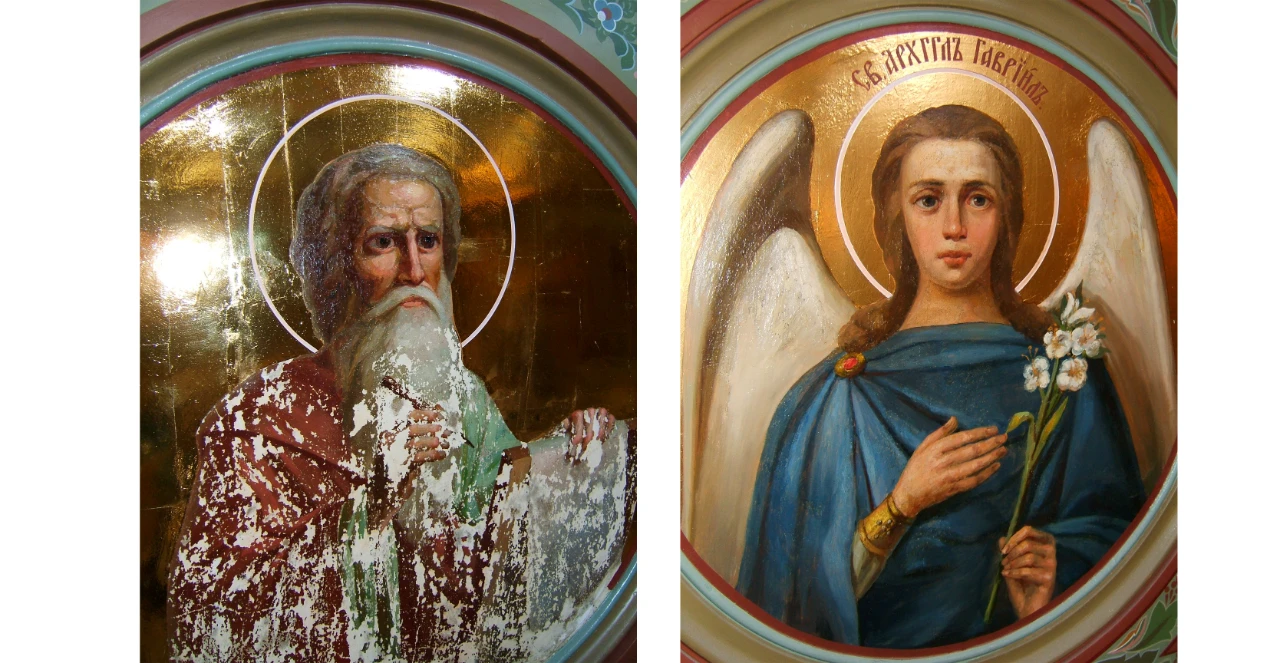 Реставрация живописи — до